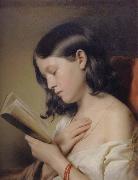 EYBL, Franz Girl Reading USA oil painting artist